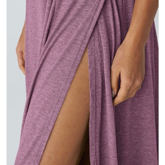 HALARA Dresses & Skirts - HALARA Twist-Front Maxi Dress in Mauve